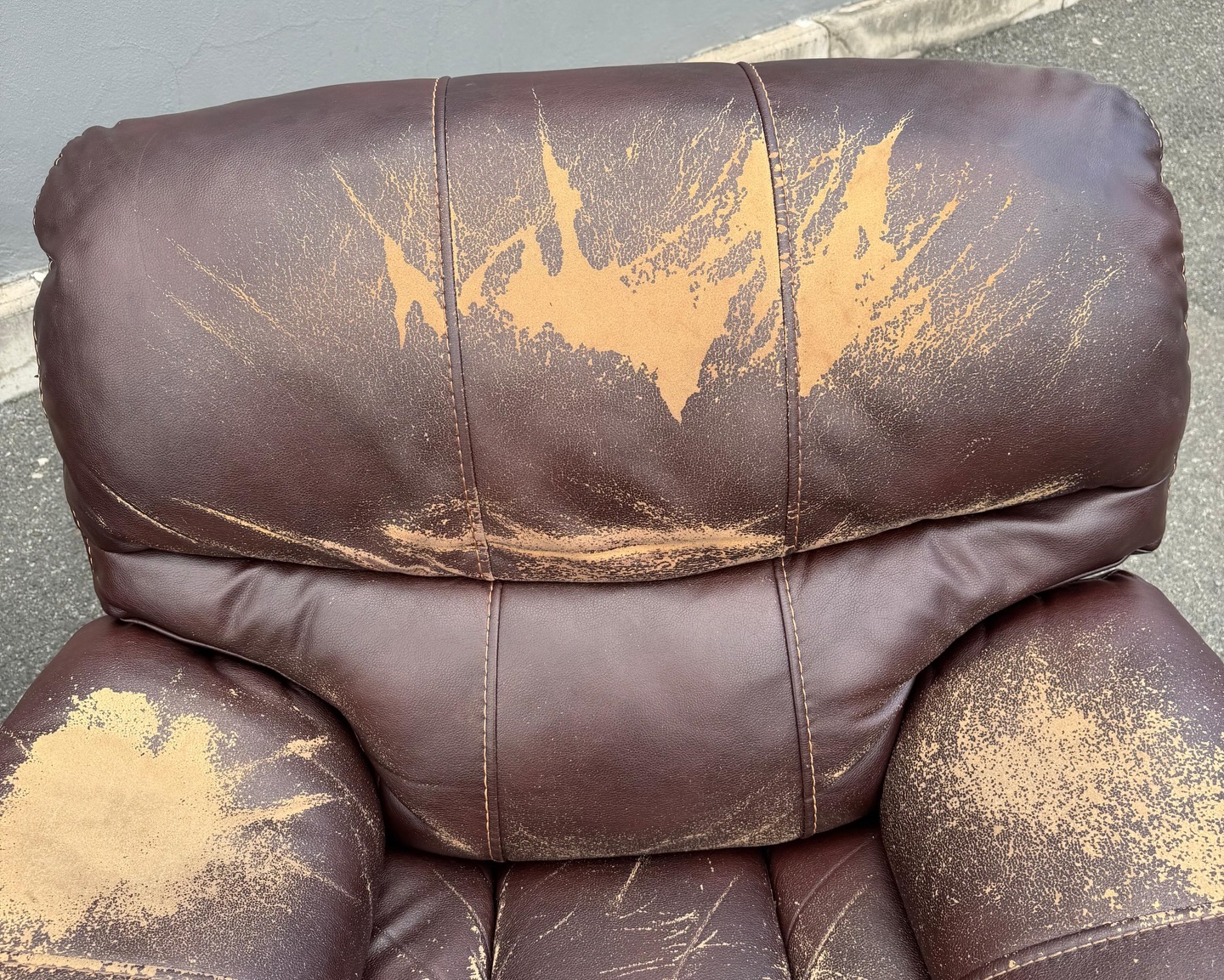 Genuine leather recliner set full view